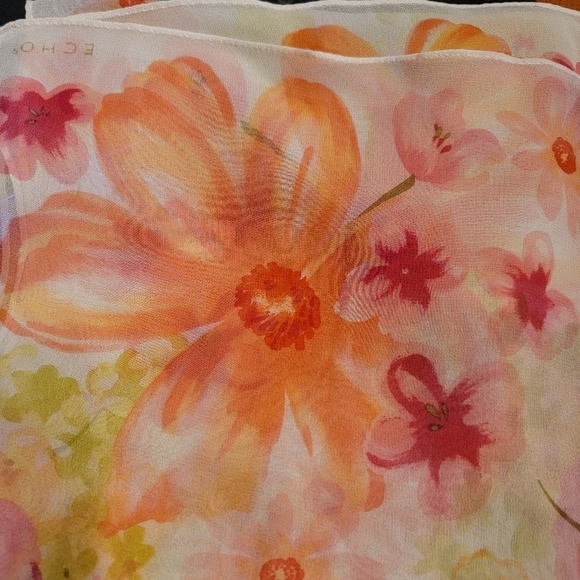 Echo Vintage Sheer Floral Scarf - Picture 5 of 6